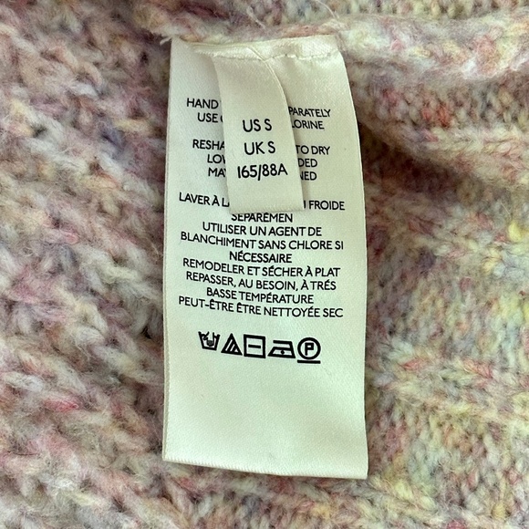 Free People Molly Cable Knit Cardigan Pink Angel Food Cake Women's Small - Picture 11 of 16